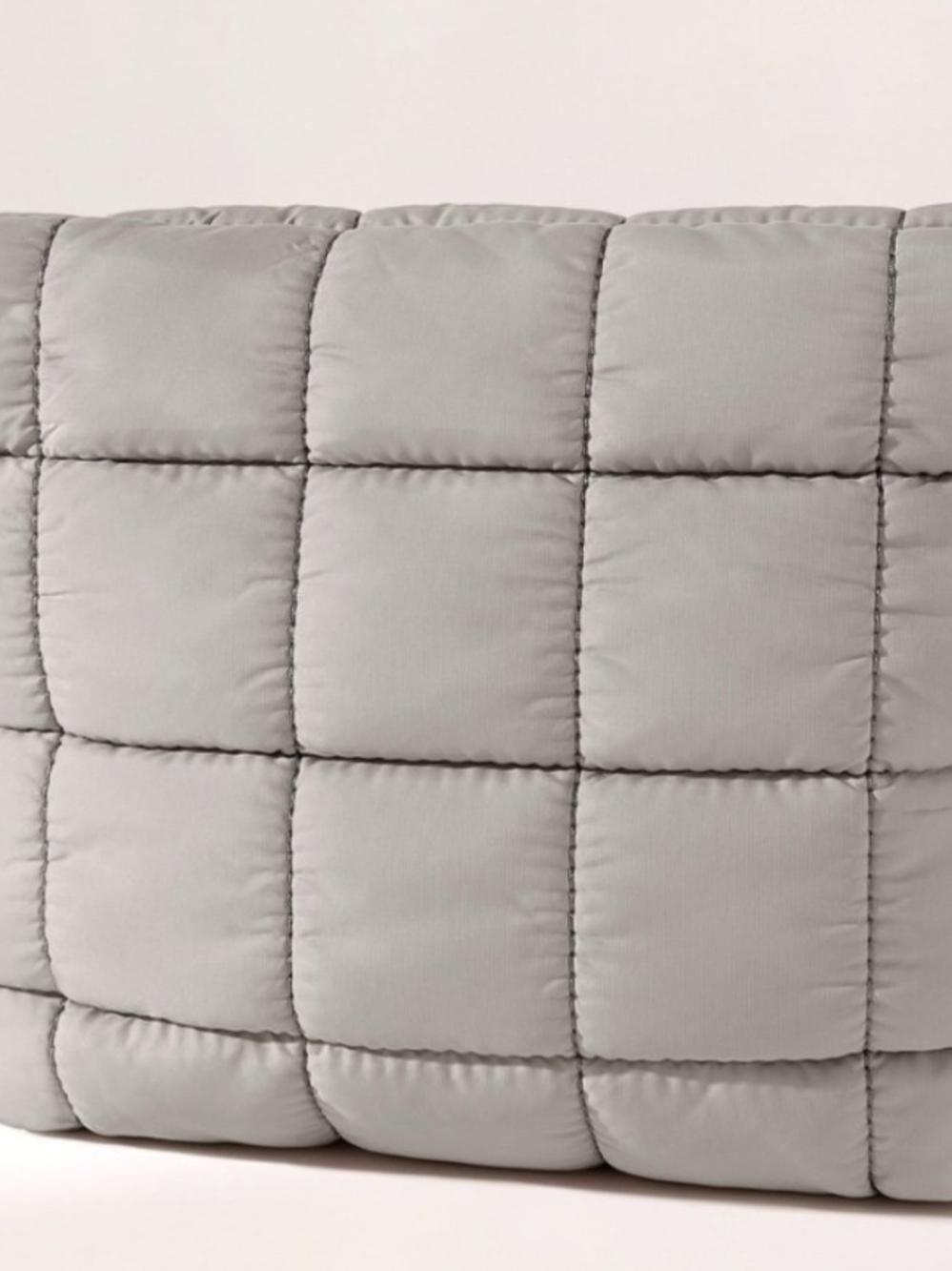 tarte Quilted Makeup Bag in Light Gray